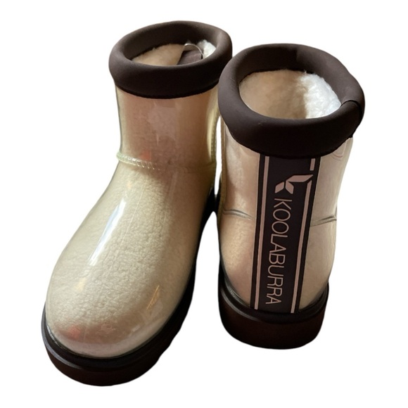 New Koolaburra by UGG Women's Brown/Natural Koola Clear Mini Boots, size 8 - Picture 1 of 7